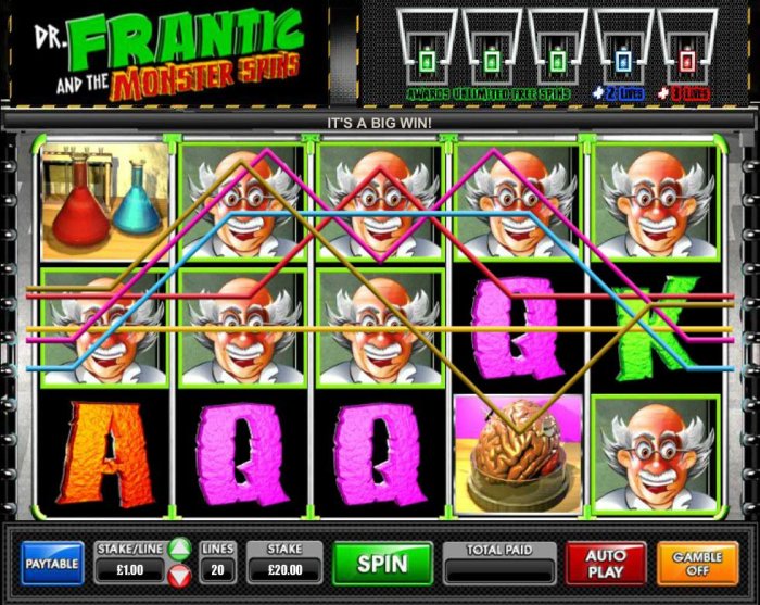All Online Pokies image of Dr. Frantic and the Monster Spins