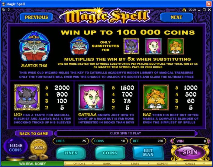 Magic Spell by All Online Pokies