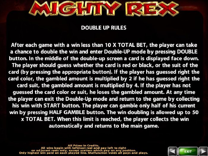 All Online Pokies image of Mighty Rex