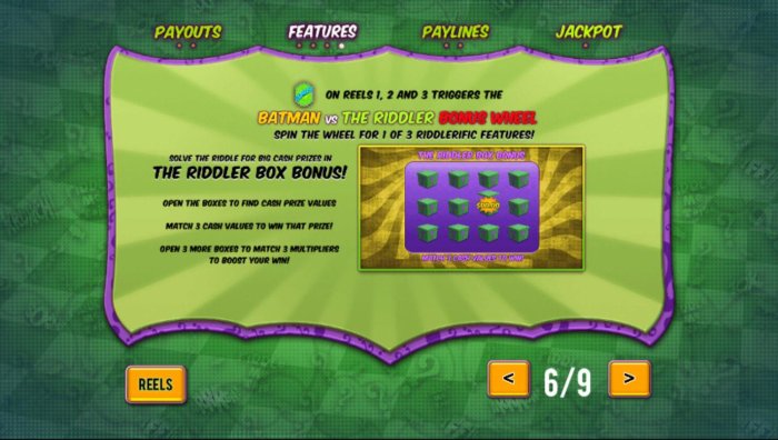 The Riddler Box Bonus Game Rules by All Online Pokies