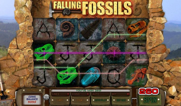 All Online Pokies image of Falling Fossils