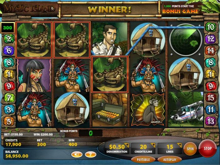 Quake feature pays out a total of 400 credits for a big win. by All Online Pokies