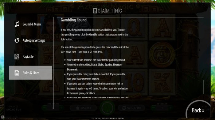 Gamble Feature Rules - All Online Pokies