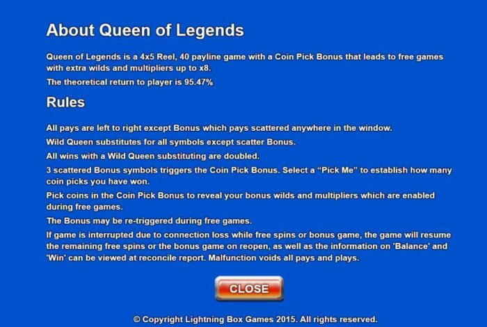 Queen of Legends screenshot