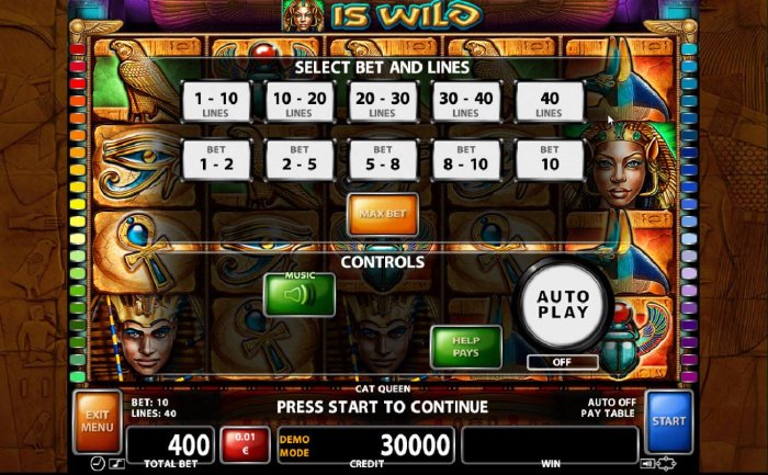 All Online Pokies - Select Bet and Lines