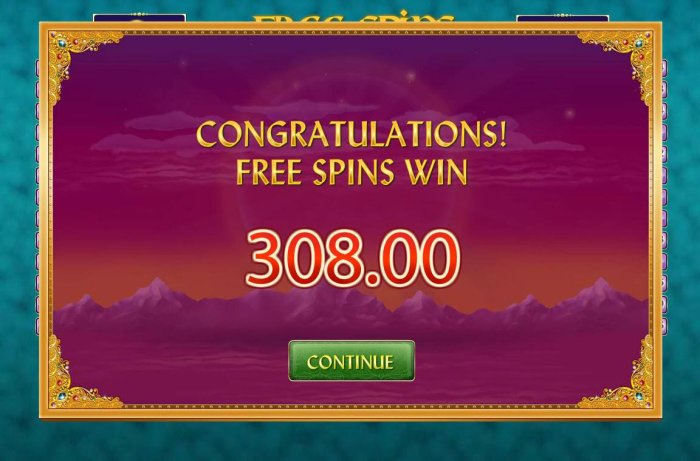 All Online Pokies - Free Spins pays out a total of 308.00