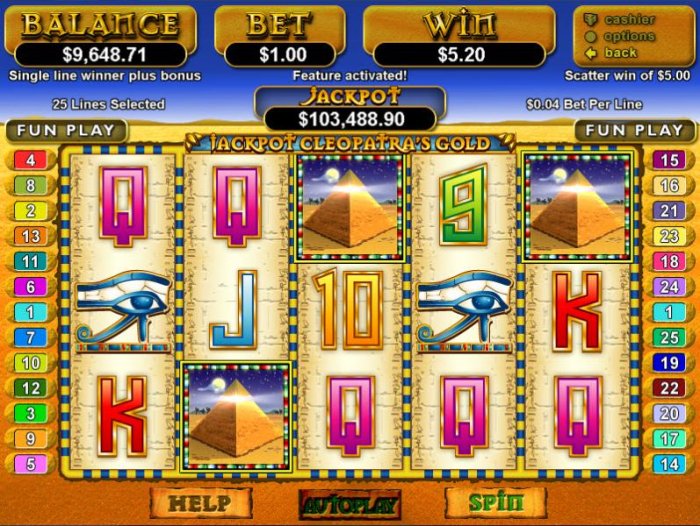 Jackpot Cleopatra's Gold screenshot