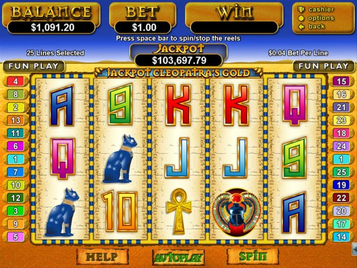 All Online Pokies image of Jackpot Cleopatra's Gold