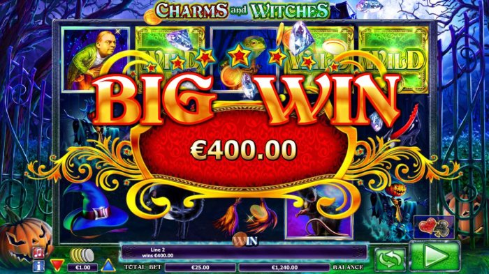 A Five of a Kind triggers a 400.00 big win! by All Online Pokies