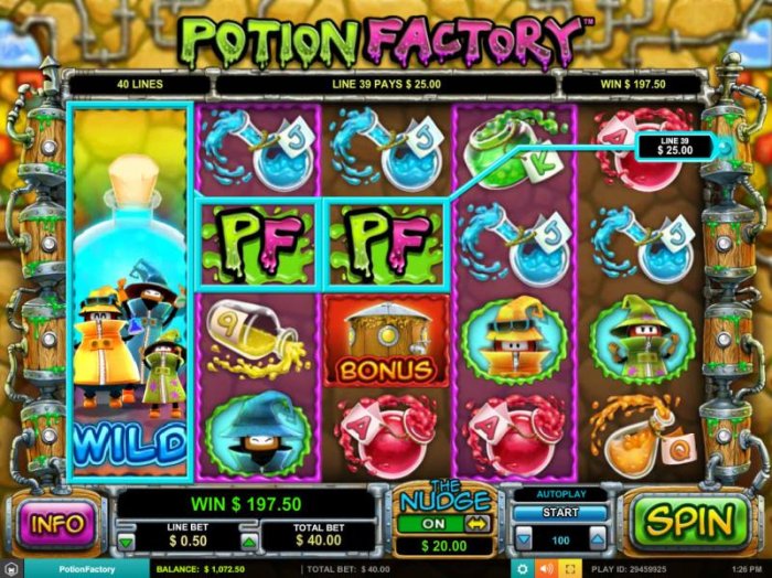 All Online Pokies image of Potion Factory