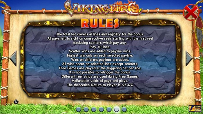 All Online Pokies - General Game Rules - The theoretical return to player (RTP) is 95.47%