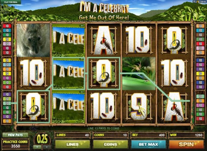 A 1260 credit big win triggered by multiple winning paylines. - All Online Pokies
