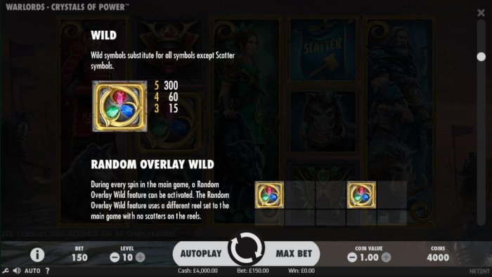 All Online Pokies - Wild symbol rules and pays. Random Overlay  Wild rules.