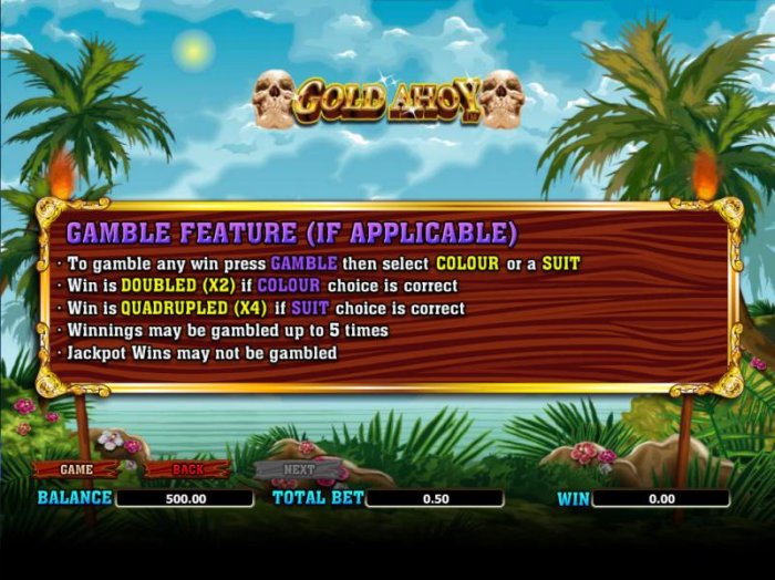 All Online Pokies - gamble feature rules (if applicable)