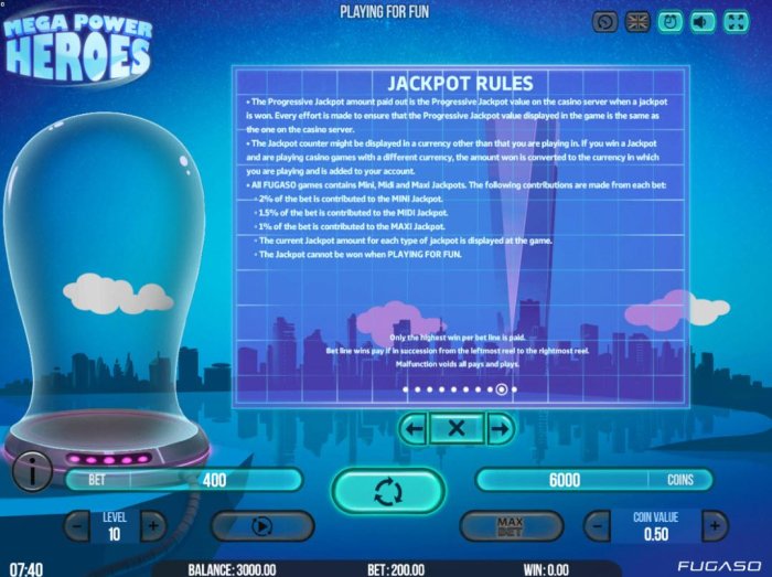 Jackpot Rules Continued by All Online Pokies