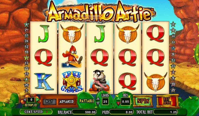 Armadillo Artie by All Online Pokies
