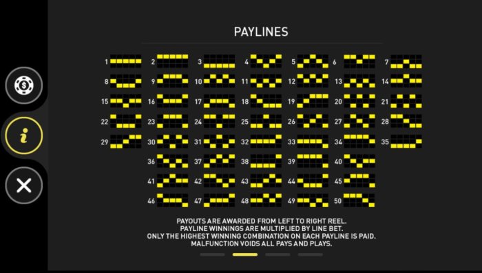 Paylines 1-50 - All Online Pokies