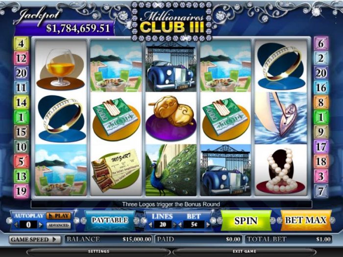 All Online Pokies image of Millionaires Club III