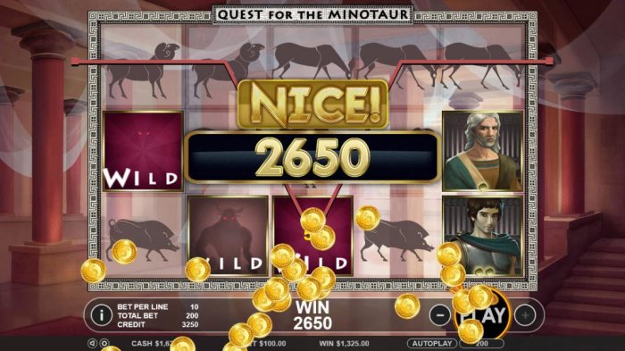A 2, 650 coin super jackpot triggered by multiple winning combinations. - All Online Pokies