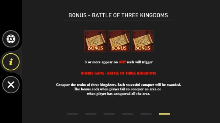 All Online Pokies - Battle of Three Kingdoms Bonus Game Rules