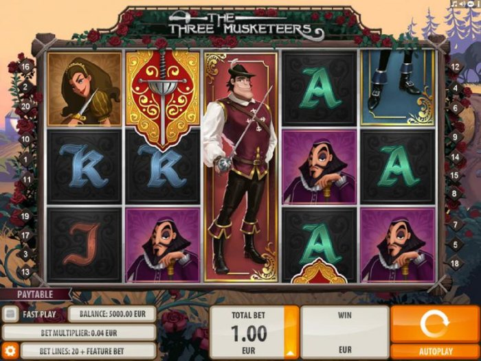 All Online Pokies image of The Three Musketeers
