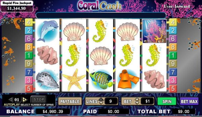 All Online Pokies image of Coral Cash