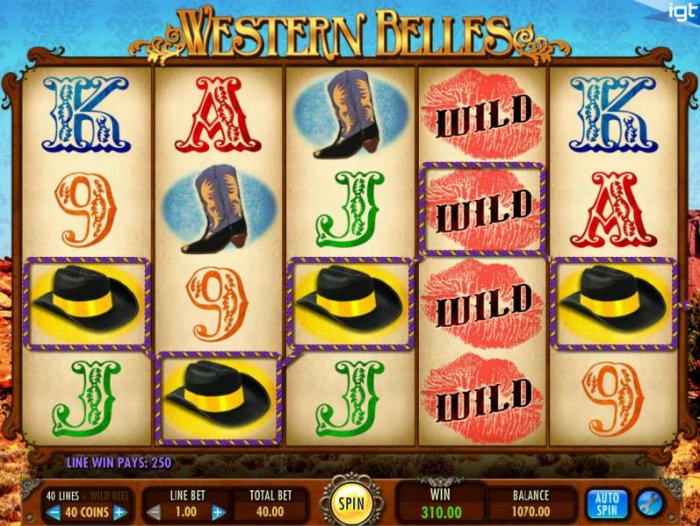 five of a kind triggers a $310 payout - All Online Pokies