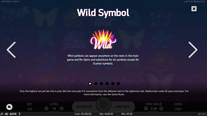 Wild symbols can appear anywhere on the reels in the main game and re-spins and substitute for all symbols except for scatter symbols. by All Online Pokies