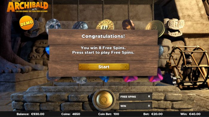 All Online Pokies - 8 Free Spins Awarded