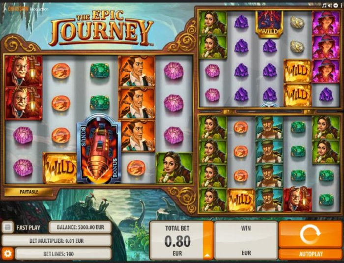 All Online Pokies - Main game board featuring 15 reels and 100 paylines with a $2,000 max payout