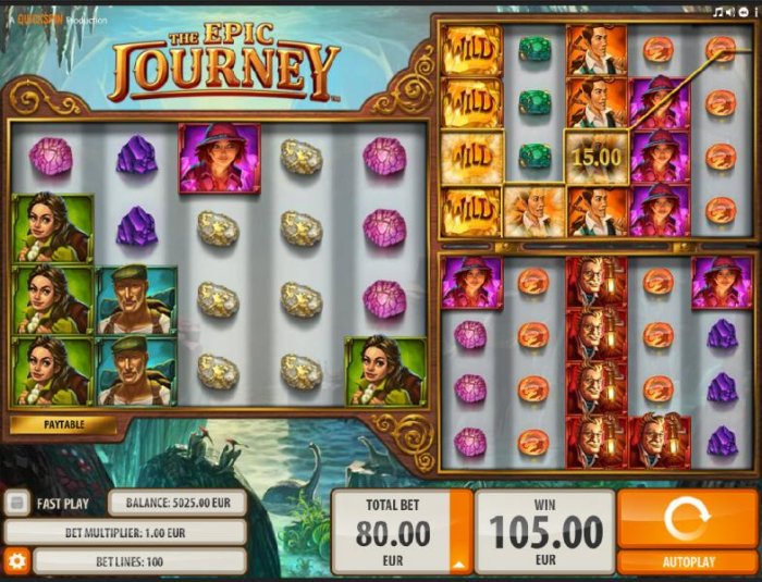 All Online Pokies - Wild symbols on the upper game board lead to a $100 payout