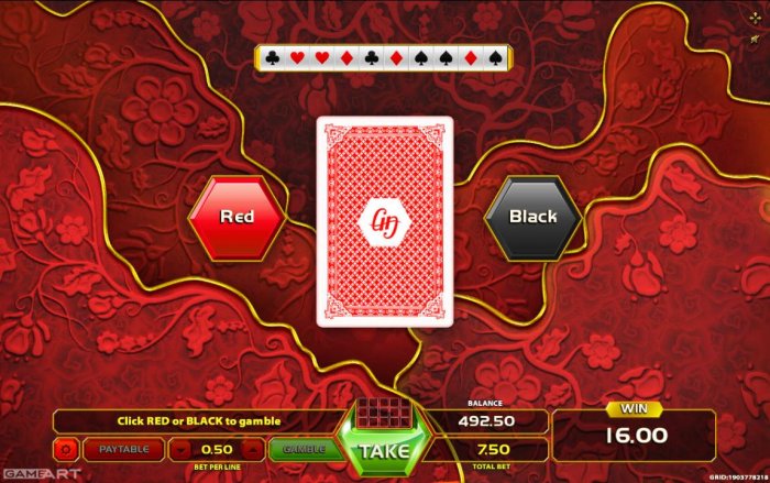 Gamble Feature Game Board - All Online Pokies