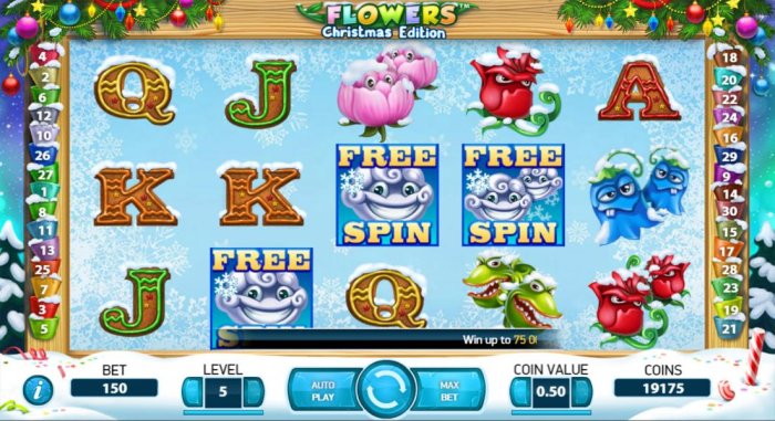 Flowers Christmas Edition by All Online Pokies