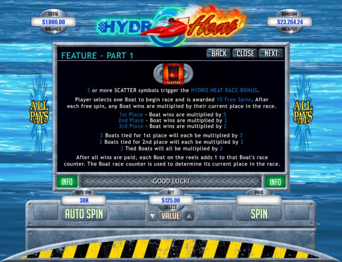 All Online Pokies image of Hydro Heat