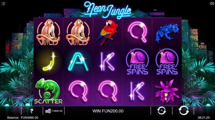 All Online Pokies image of Neon Jungle