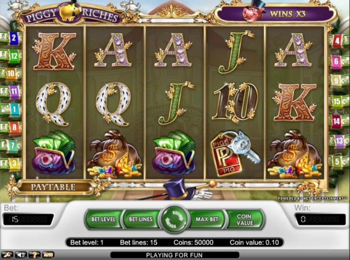 All Online Pokies - main playing board