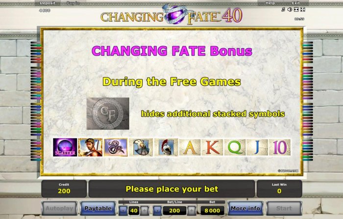 All Online Pokies image of Changing Fate 40