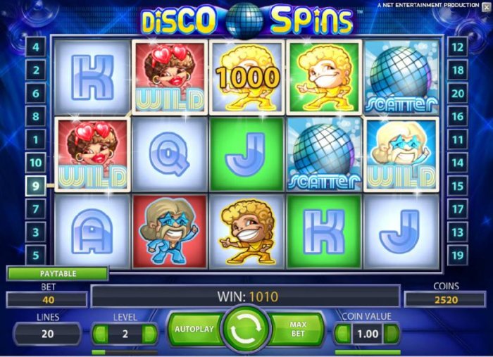 four of a kind triggers a 1000 coin big win payout by All Online Pokies