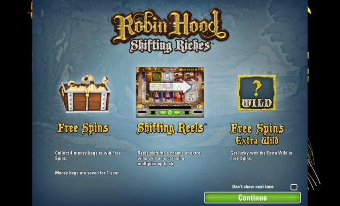All Online Pokies - Robin Hood Shifting Riches splash screen