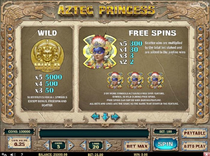 Aztec Princess screenshot