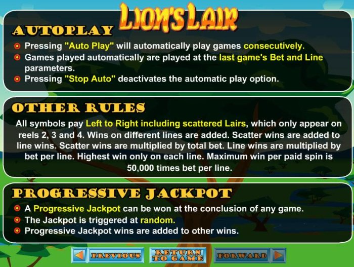 Lion's Lair by All Online Pokies