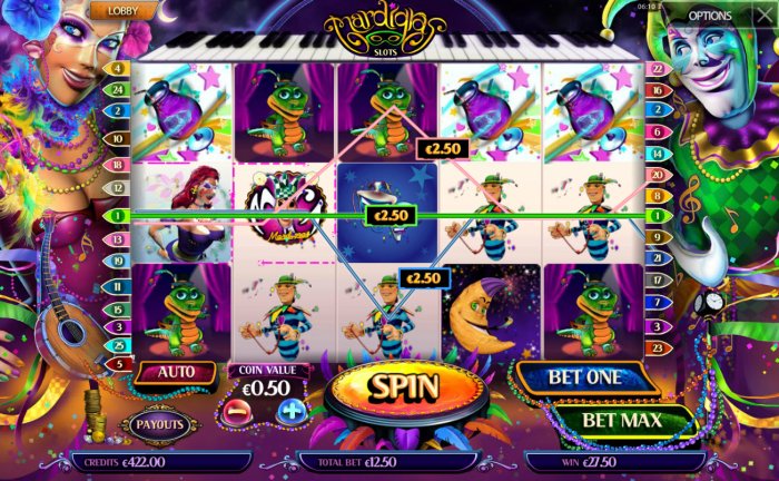 All Online Pokies - Multiple winning paylines triggers a big win