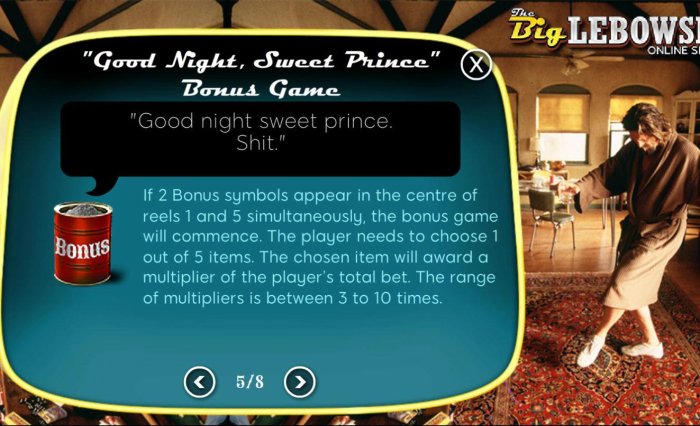 Good Night, Sweet Prince Bonus Game Rules - All Online Pokies