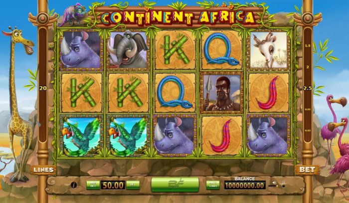 All Online Pokies image of Continent Africa