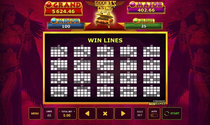 Paylines 21-40 - All Online Pokies