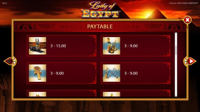 Lady of Egypt by All Online Pokies
