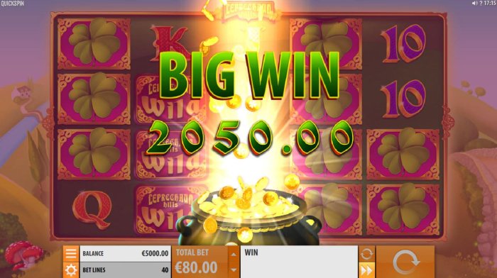 All Online Pokies - Multiple winning paylines triggers a 2050.00 big win!