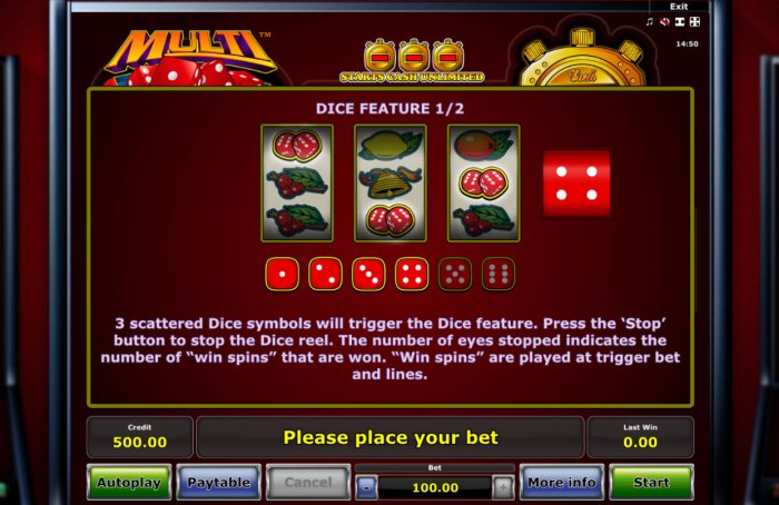 Dice Feature Rules by All Online Pokies