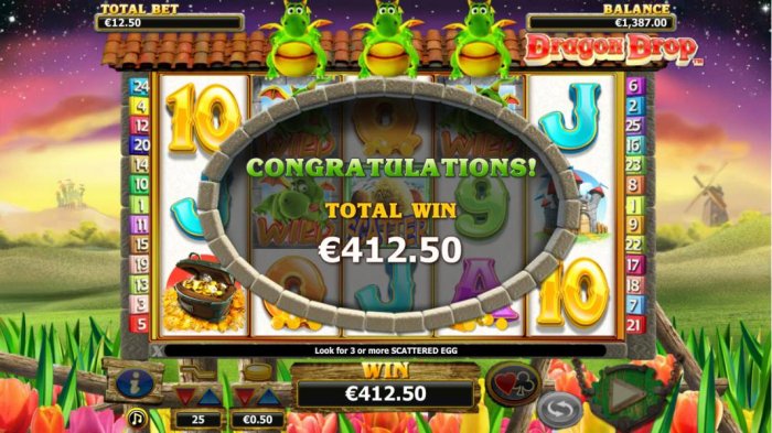 The free spins feature pays out a total prize award of $412 by All Online Pokies