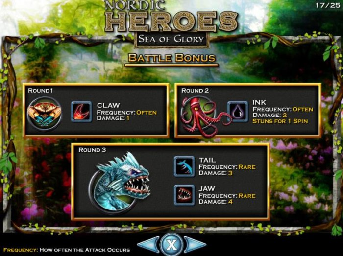 All Online Pokies - Battle Bonus - Sea of Glory monsters
